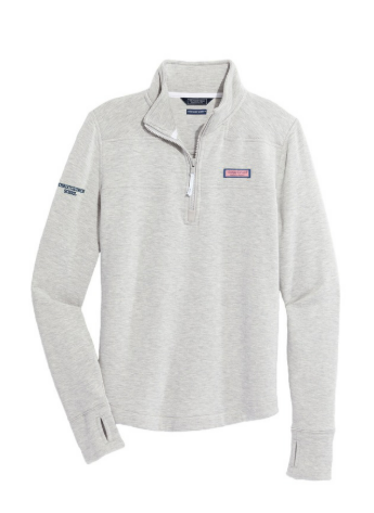 Vineyard Vines Women's Dreamcloth Relaxed Shep Quarter-Zip embroidered