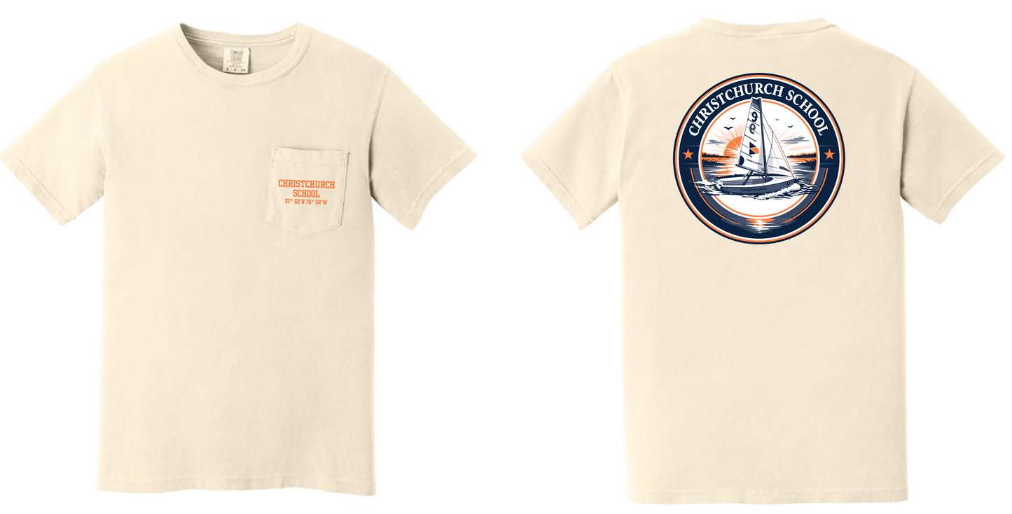 Comfort Colors® Heavyweight Ring Spun Pocket Tee Coordinates available in Blue Jean and Ivory